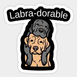 Labradorable funny dog design for Labrador owners and lovers Sticker